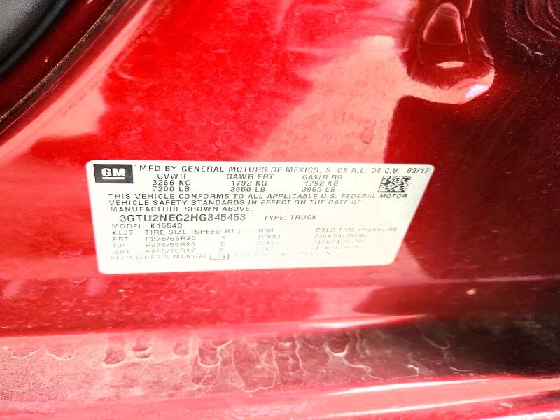 Продажа на аукционе авто 2017 Gmc Sierra, vin: 3GTU2NEC2HG345453, номер лота: 62579716
