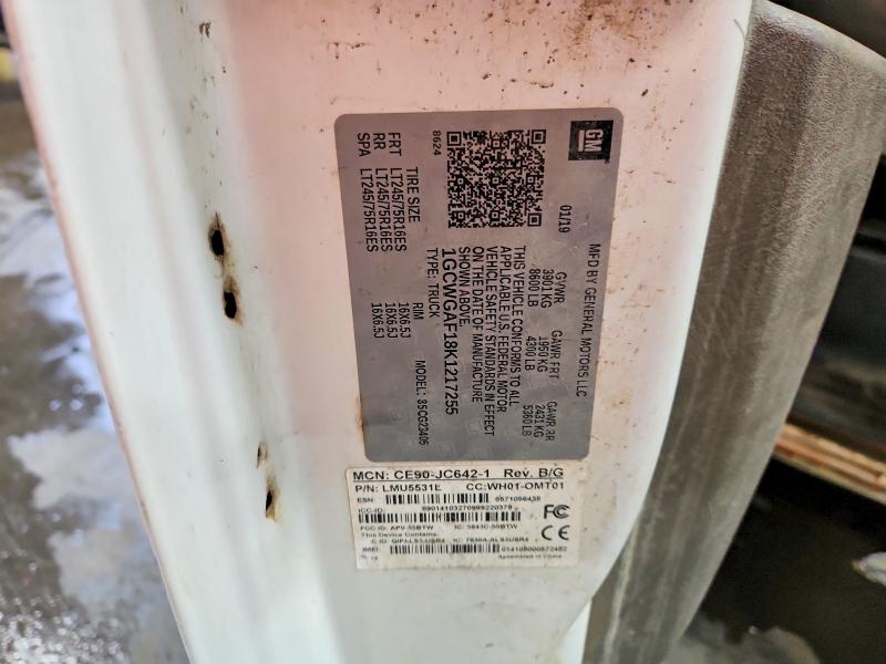 60048546 :رقم المزاد ، 1GCWGAF18K1217255 vin ، 2019 Chevrolet Express G2500 مزاد بيع