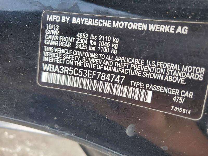 2014 Bmw 435 მანქანა იყიდება აუქციონზე, vin: WBA3R5C53EF784747, აუქციონის ნომერი: 62523196