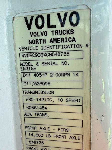 Aukcja sprzedaży 2012 Volvo Vah, vin: 4V5RC9DGXCN548735, numer aukcji: 60706596
