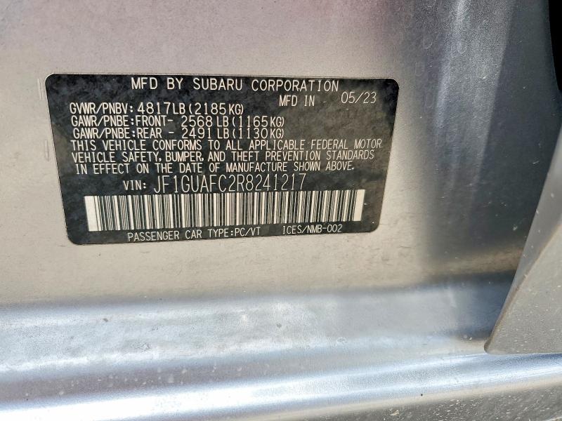 61671156 :رقم المزاد ، JF1GUAFC2R8241217 vin ، 2024 Subaru Impreza مزاد بيع