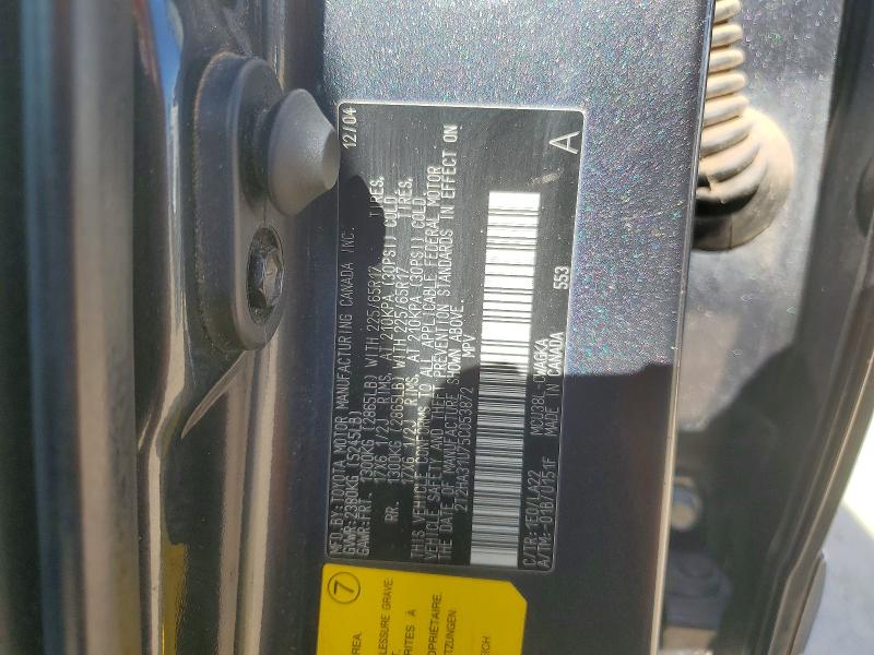 61635416 :رقم المزاد ، 2T2HA31U75C053872 vin ، 2005 Lexus Rx مزاد بيع