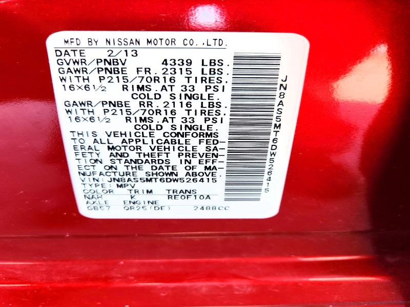 61402716 :رقم المزاد ، JN8AS5MT6DW526415 vin ، 2013 Nissan Rogue مزاد بيع