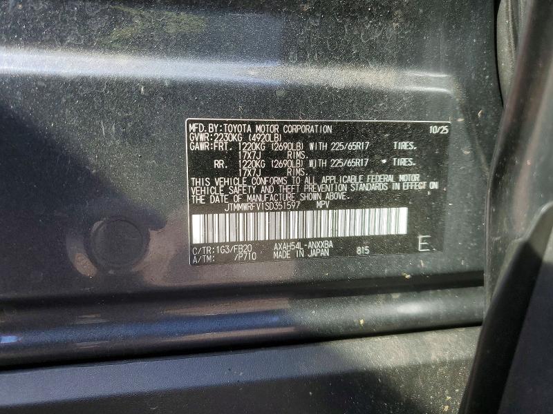 61580916 :رقم المزاد ، JTMMWRFV1SD351597 vin ، 2025 Toyota Rav4 مزاد بيع