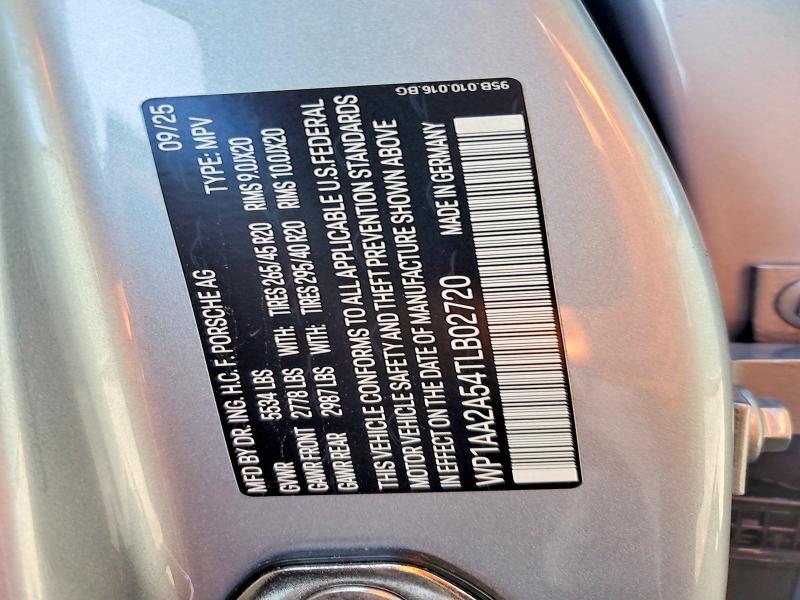 Aukcja sprzedaży 2026 Porsche Macan, vin: WP1AA2A54TLB02720, numer aukcji: 62788706