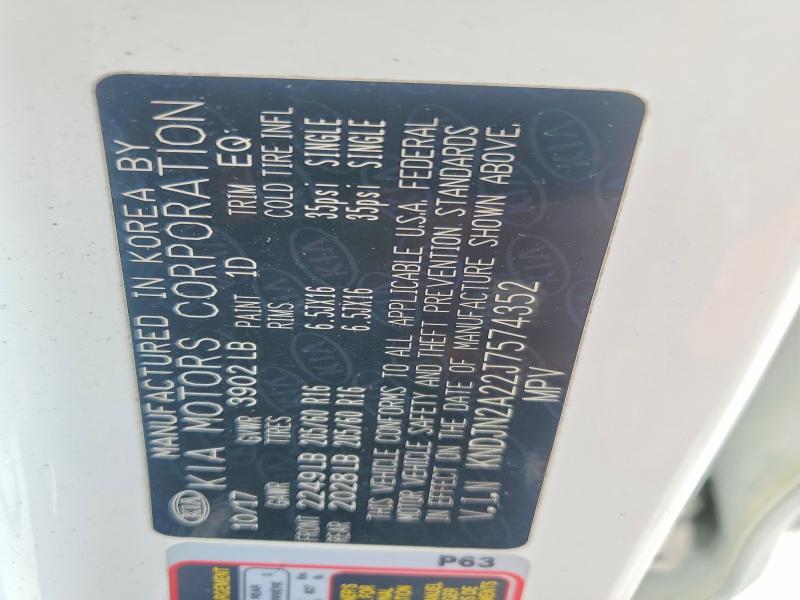 Aukcja sprzedaży 2018 Kia Soul, vin: KNDJN2A22J7574352, numer aukcji: 60655106