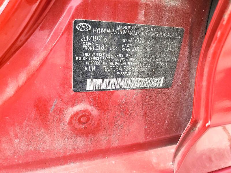 Продажа на аукционе авто 2017 Hyundai Elantra, vin: 5NPD84LF8HH108995, номер лота: 63331486