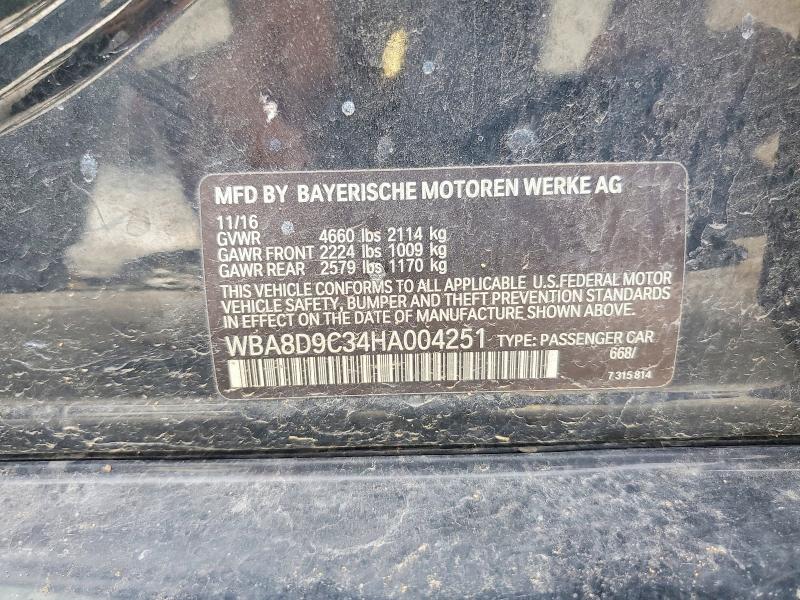 Aukcja sprzedaży 2017 Bmw 330, vin: WBA8D9C34HA004251, numer aukcji: 61795276
