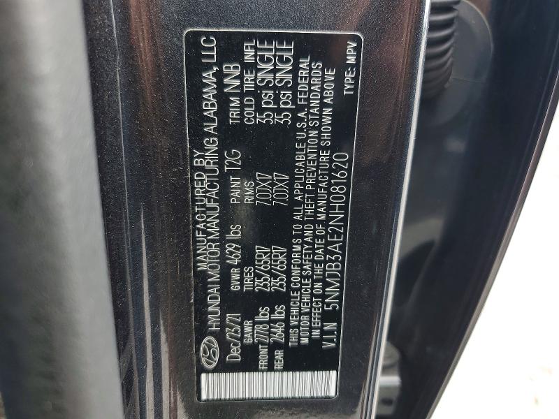 Продаж на аукціоні авто 2022 Hyundai Tucson, vin: 5NMJB3AE2NH081620, номер лоту: 60374206
