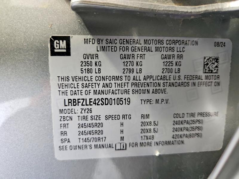 59315686 :رقم المزاد ، LRBFZLE42SD010519 vin ، 2025 Buick Envision مزاد بيع