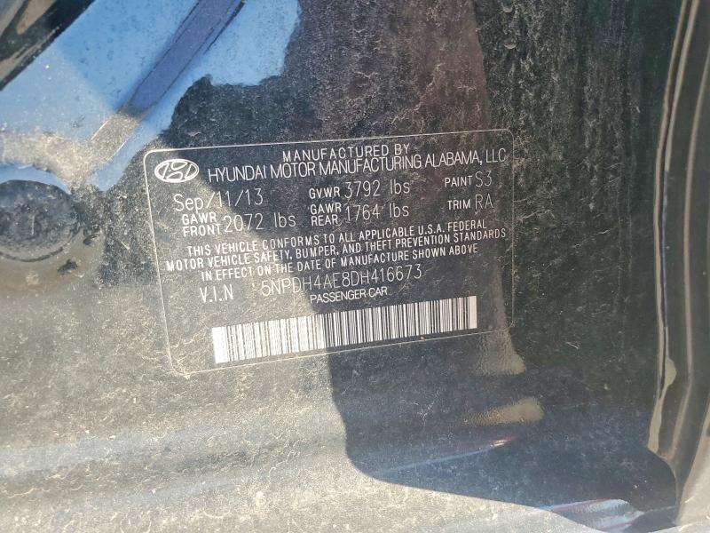 Продаж на аукціоні авто 2013 Hyundai Elantra, vin: 5NPDH4AE8DH416673, номер лоту: 59286516