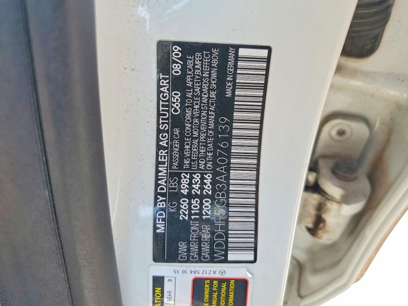 Aukcja sprzedaży 2010 Mercedes-benz E, vin: WDDHF5GB3AA076139, numer aukcji: 61809596