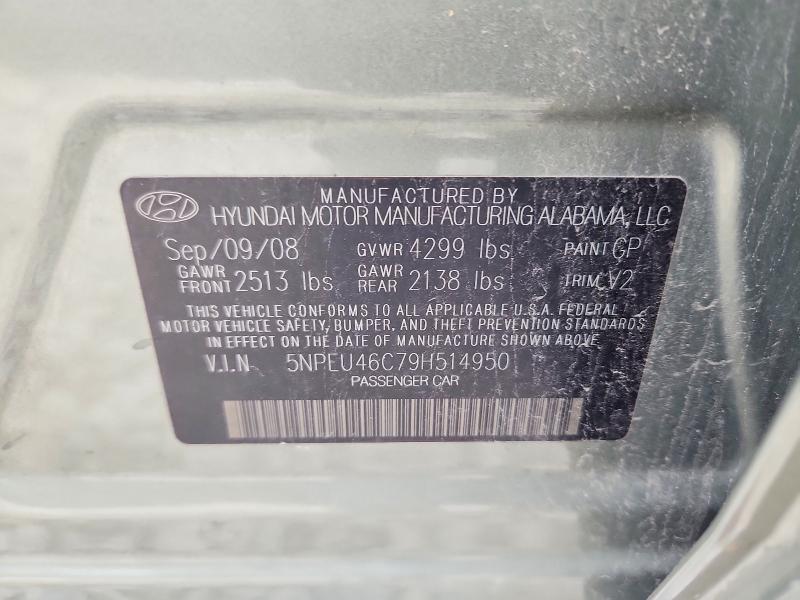Продаж на аукціоні авто 2009 Hyundai Sonata, vin: 5NPEU46C79H514950, номер лоту: 60390416