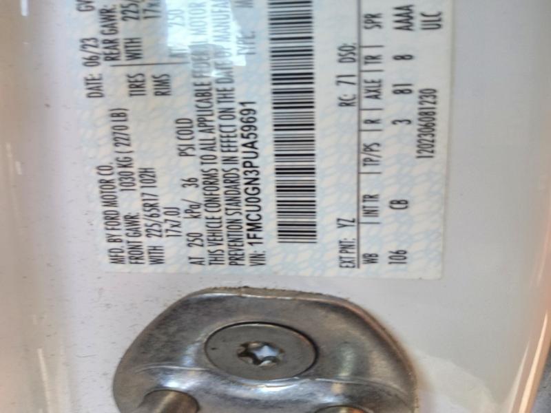 Продажа на аукционе авто 2023 Ford Escape, vin: 1FMCU0GN3PUA59691, номер лота: 59644326