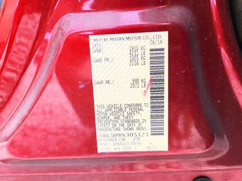 2015 Nissan Altima მანქანა იყიდება აუქციონზე, vin: 1N4AL3AP9FN305121, აუქციონის ნომერი: 59679656