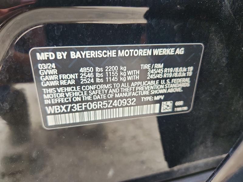 Aukcja sprzedaży 2024 Bmw X1, vin: WBX73EF06R5Z40932, numer aukcji: 61759896
