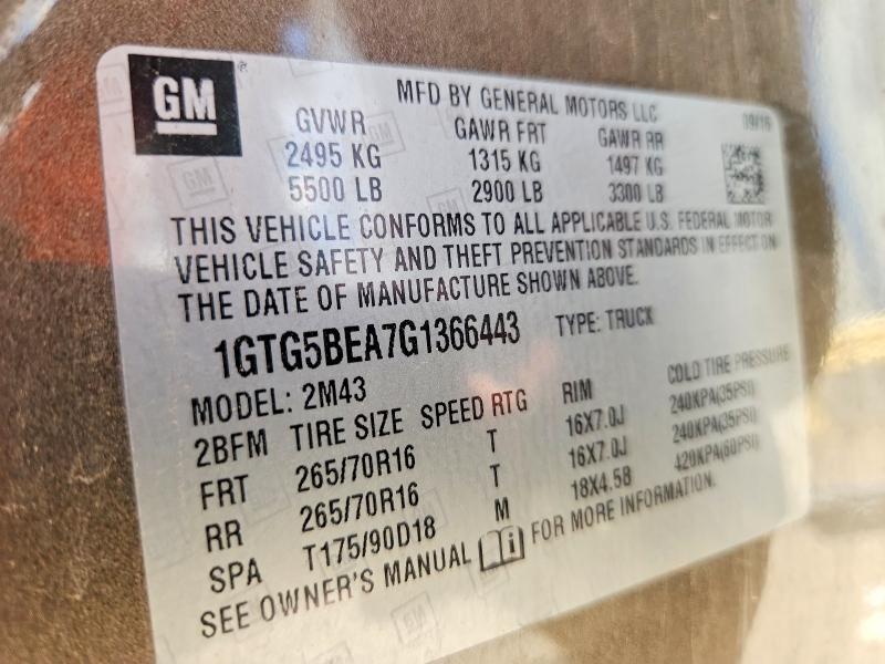 Aukcja sprzedaży 2016 Gmc Canyon, vin: 1GTG5BEA7G1366443, numer aukcji: 61637176