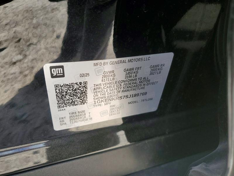 2025 Gmc Acadia მანქანა იყიდება აუქციონზე, vin: 1GKENKRS7SJ189769, აუქციონის ნომერი: 59790556