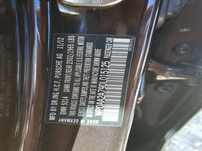 61385896 :رقم المزاد ، WP0AA2A79DL015125 vin ، 2013 Porsche Panamera مزاد بيع