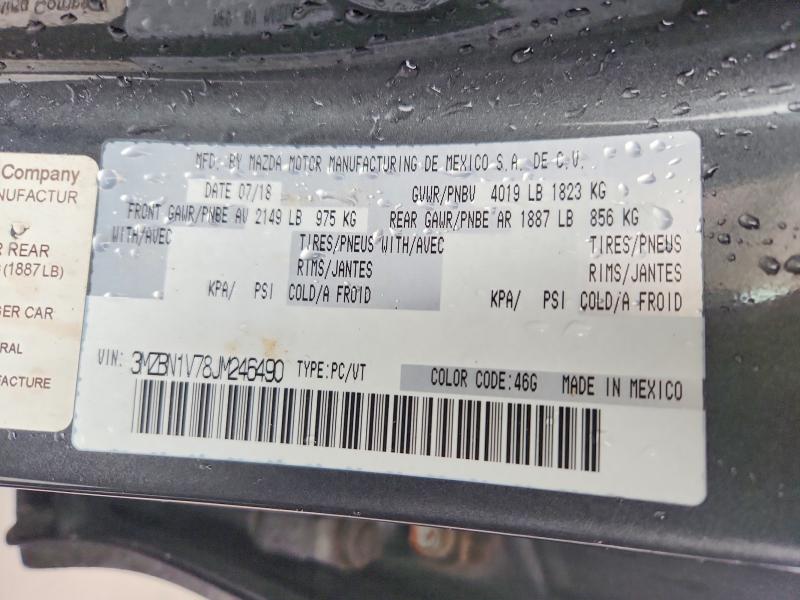 Продаж на аукціоні авто 2018 Mazda 3, vin: 3MZBN1V78JM246490, номер лоту: 58368196