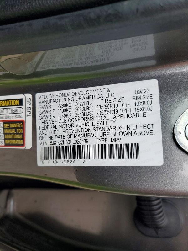 63288366 :رقم المزاد ، 5J8TC2H30PL025439 vin ، 2023 Acura Rdx مزاد بيع