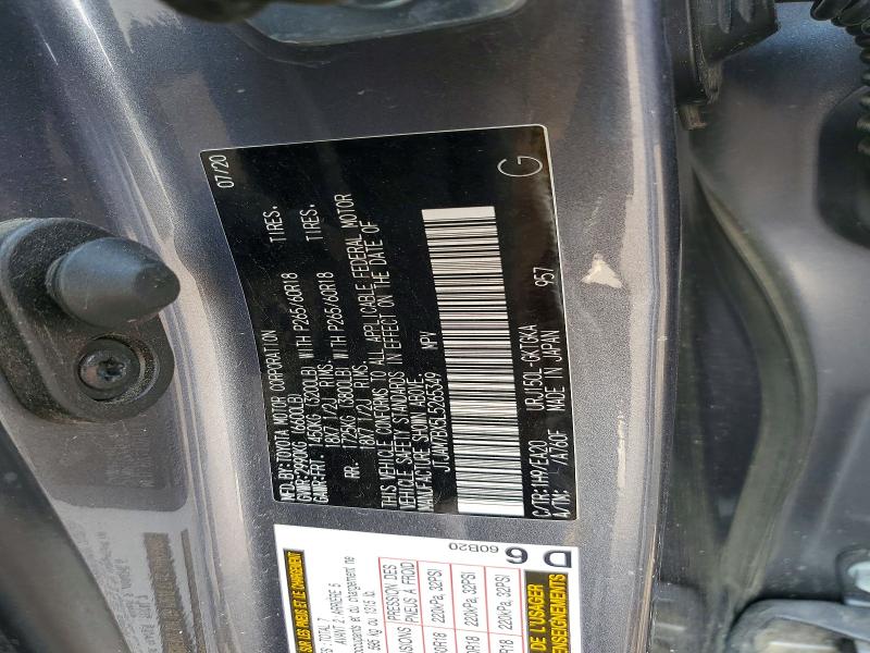 59282616 :رقم المزاد ، JTJAM7BX5L5265349 vin ، 2020 Lexus Gx مزاد بيع