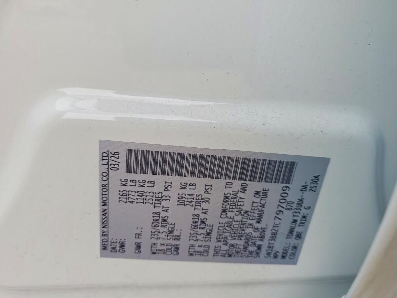 61852826 :رقم المزاد ، 5N1BT3BB2TC797009 vin ، 2026 Nissan Rogue مزاد بيع