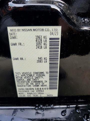 Продаж на аукціоні авто 2023 Nissan Altima, vin: 1N4BL4BV8PN384449, номер лоту: 61054986