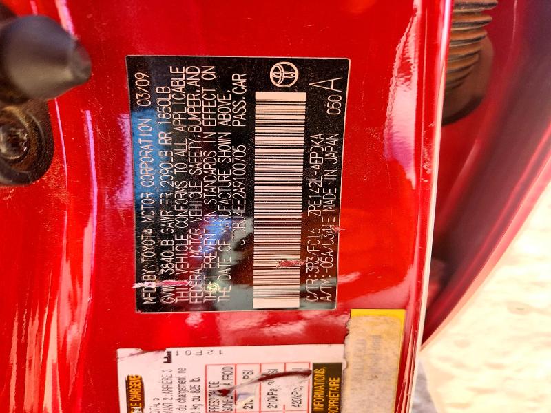 Aukcja sprzedaży 2010 Toyota Corolla, vin: JTDBU4EE2A9100705, numer aukcji: 63386976