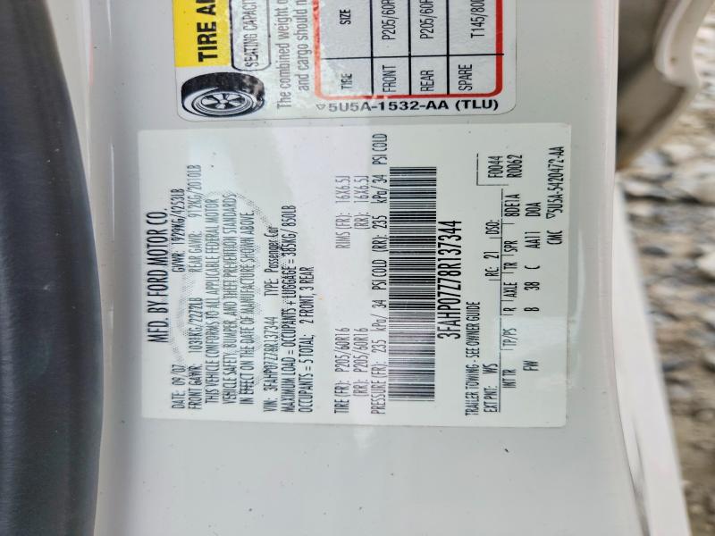 Продаж на аукціоні авто 2008 Ford Fusion, vin: 3FAHP07Z78R137344, номер лоту: 62397426