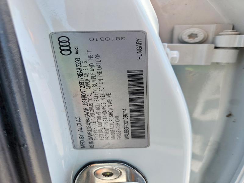 Продажа на аукционе авто 2016 Audi A3, vin: WAUB8GFF2G1035744, номер лота: 62203666