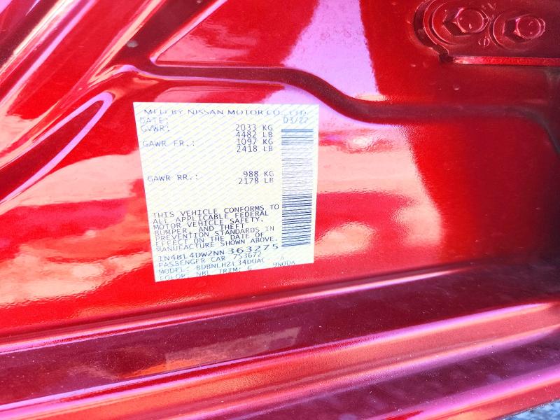 Продажа на аукционе авто 2022 Nissan Altima, vin: 1N4BL4DW2NN363275, номер лота: 61568356