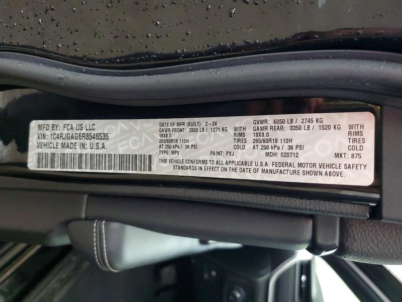 62400696 :رقم المزاد ، 1C4RJGAG6R8546535 vin ، 2024 Jeep Grand Cherokee مزاد بيع