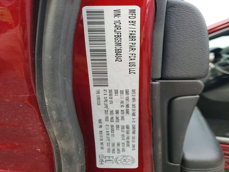 Продажа на аукционе авто 2021 Jeep Grand Cherokee, vin: 1C4RJFBG5MC684842, номер лота: 59256686