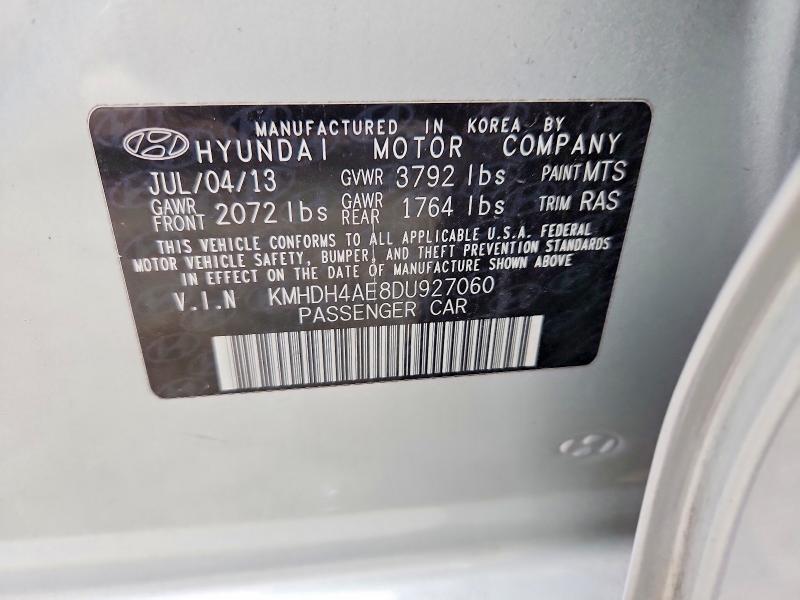 Aukcja sprzedaży 2013 Hyundai Elantra, vin: KMHDH4AE8DU927060, numer aukcji: 63199726
