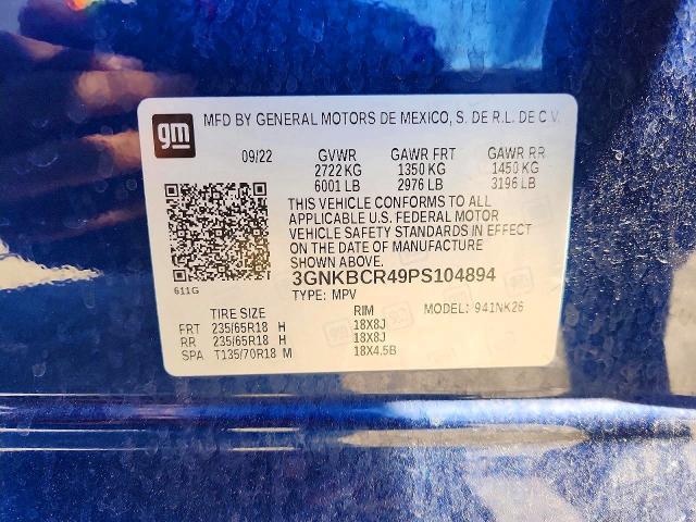 Продаж на аукціоні авто 2023 Chevrolet Blazer, vin: 3GNKBCR49PS104894, номер лоту: 62350936