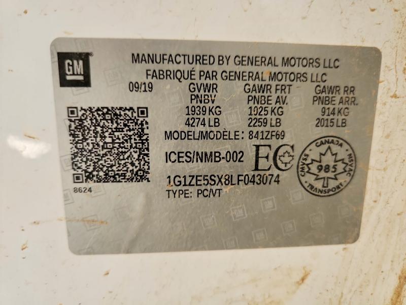 Продаж на аукціоні авто 2020 Chevrolet Malibu, vin: 1G1ZE5SX8LF043074, номер лоту: 61029966