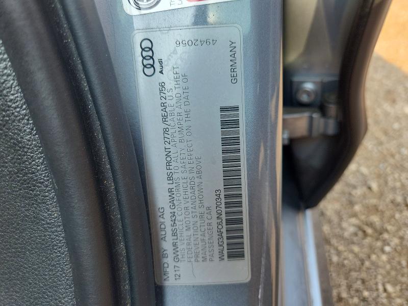 62662436 :رقم المزاد ، WAUG3AFC6JN070343 vin ، 2018 Audi A6 مزاد بيع