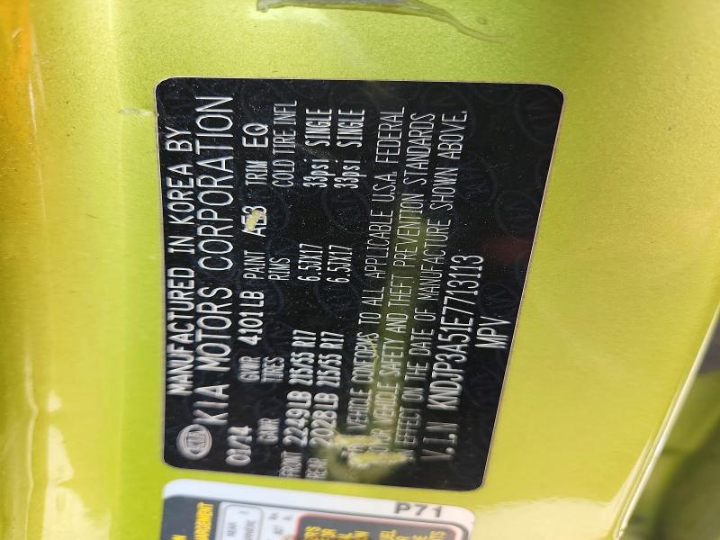 2014 Kia Soul მანქანა იყიდება აუქციონზე, vin: KNDJP3A51E7713113, აუქციონის ნომერი: 61380346