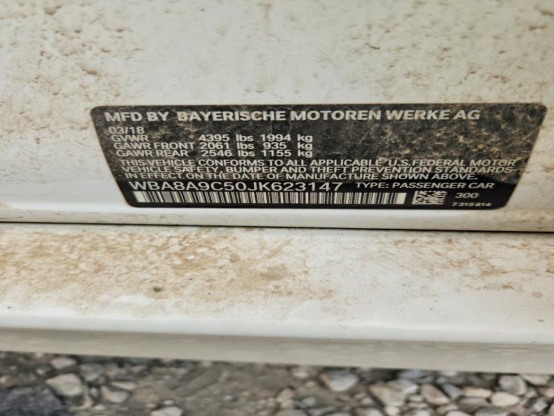 58266986 :رقم المزاد ، WBA8A9C50JK623147 vin ، 2018 Bmw 320 مزاد بيع
