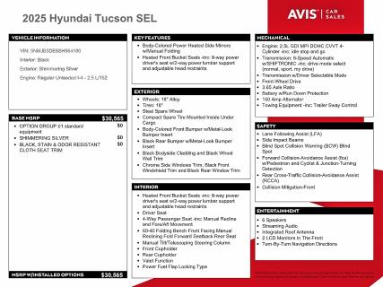2025 Hyundai Tucson მანქანა იყიდება აუქციონზე, vin: 5NMJB3DE6SH564180, აუქციონის ნომერი: 59652176