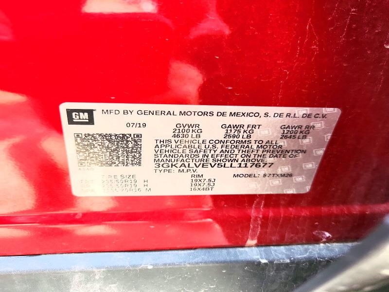 60720876 :رقم المزاد ، 3GKALVEV5LL117677 vin ، 2020 Gmc Terrain 4d 4wd مزاد بيع