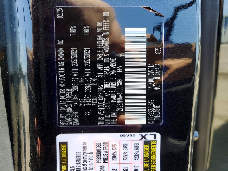 62627556 :رقم المزاد ، 2T2BAMBA4SC057809 vin ، 2025 Lexus Rx 350 مزاد بيع