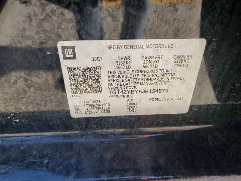 2018 Gmc Sierra მანქანა იყიდება აუქციონზე, vin: 1GT42YEY5JF154873, აუქციონის ნომერი: 59634876