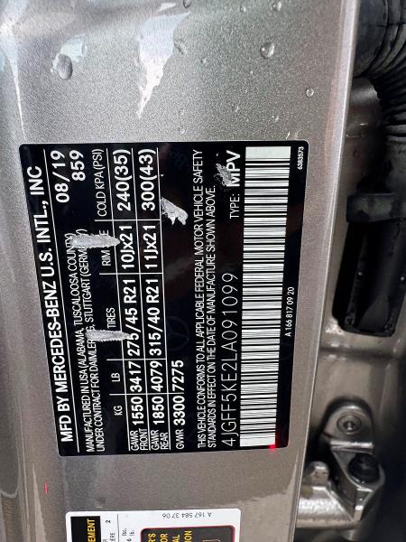 Продажа на аукционе авто 2020 Mercedes-benz Gls, vin: 4JGFF5KE2LA091099, номер лота: 62468586