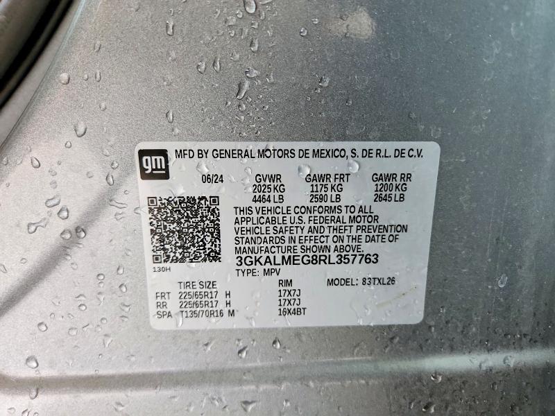 Aukcja sprzedaży 2024 Gmc Terrain, vin: 3GKALMEG8RL357763, numer aukcji: 62301656