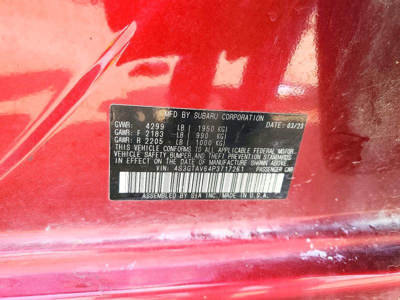 Aukcja sprzedaży 2023 Subaru Impreza, vin: 4S3GTAV64P3717261, numer aukcji: 59964446