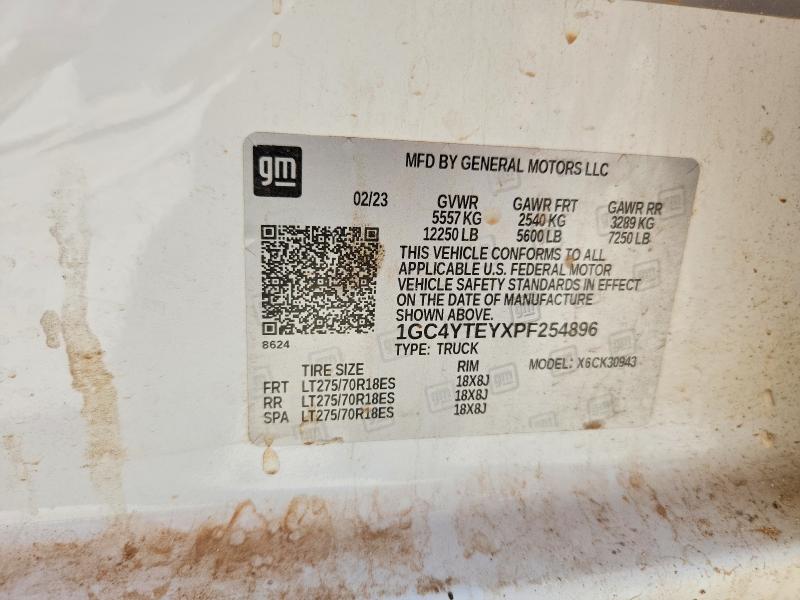 2023 Chevrolet Silverado მანქანა იყიდება აუქციონზე, vin: 1GC4YTEYXPF254896, აუქციონის ნომერი: 62515946
