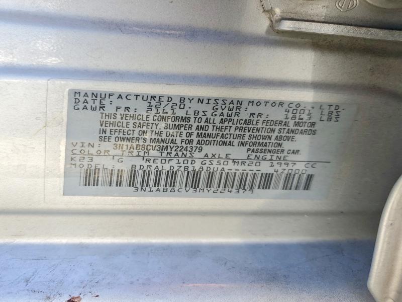 Продажа на аукционе авто 2021 Nissan Sentra, vin: 3N1AB8CV3MY224379, номер лота: 59815006