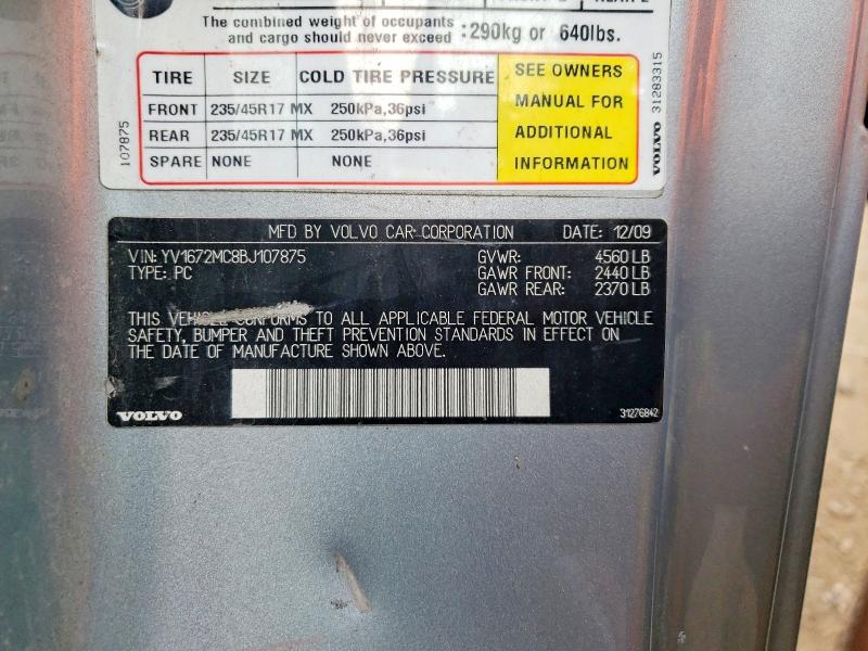 Aukcja sprzedaży 2011 Volvo C70, vin: YV1672MC8BJ107875, numer aukcji: 61478276
